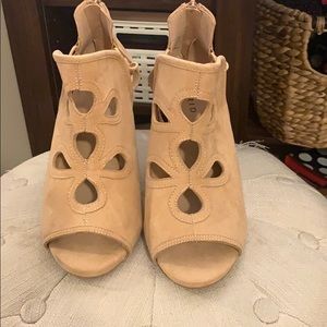Brand New Blush Suede Style Heels